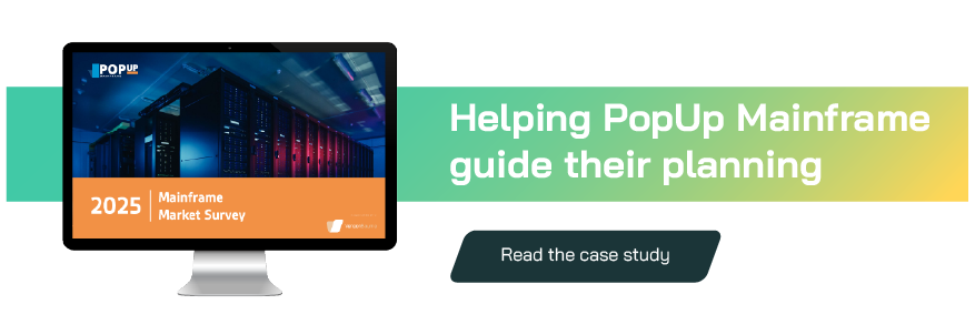 A link to a case study showing how market insight research helped PopUp Mainframe guide their marketing planning